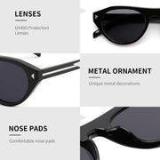 ÉÌƷͼƬ 5 | B0GSYML7HF | FEISEDY Retro Oval Cat Eye Sunglasses for Women Men B0411