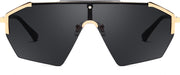 ÉÌƷͼƬ 5 | B0D6G3P982 | FEISEDY Fashion Flat One Piece Oversized Sunglasses Rimless Irregular Stylish Retro Design Shade Women Men B0153