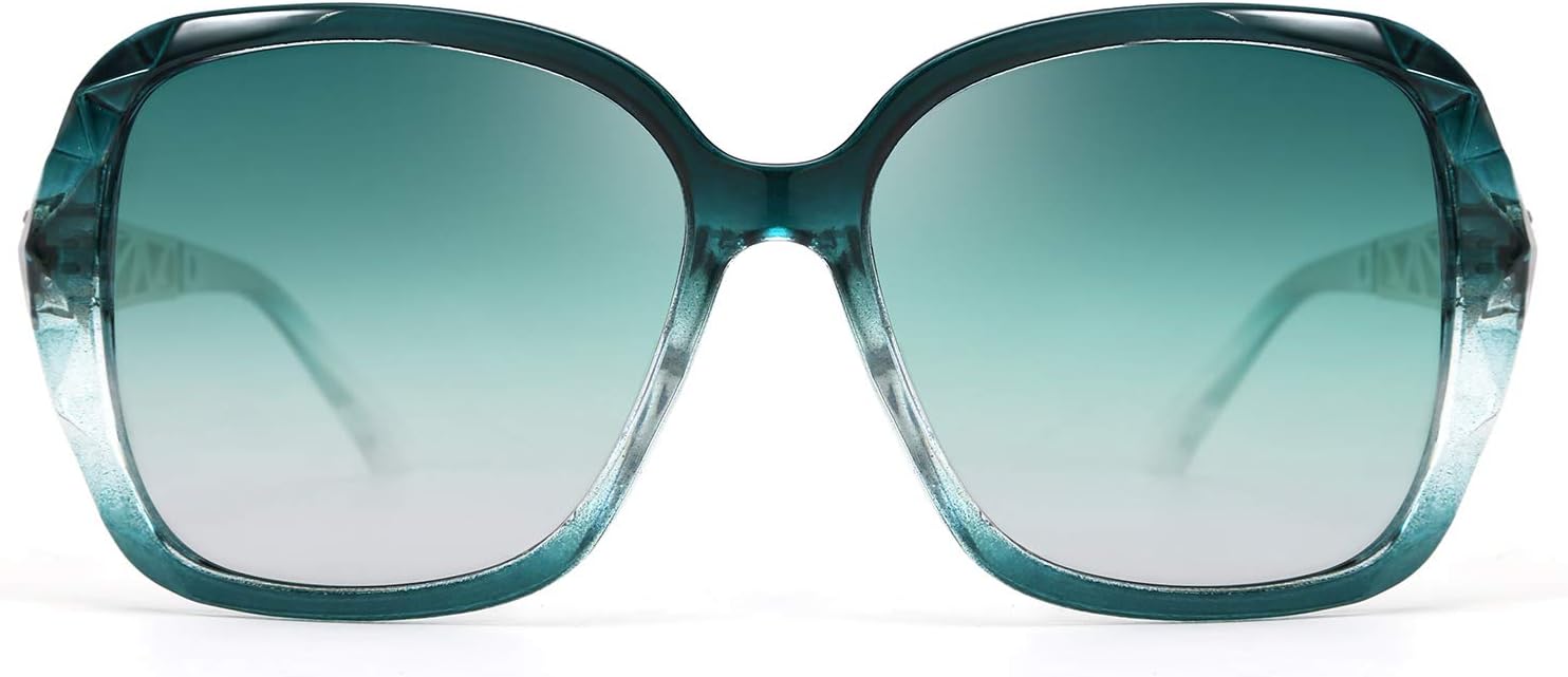 商品图片 114 | B079GT4RXH | FEISEDY Polarized Women Square Sunglasses Sparkling Composite Shiny Frame B2289