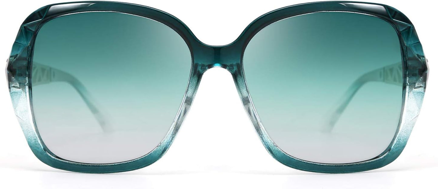 商品图片 114 | B079GT4RXH | FEISEDY Polarized Women Square Sunglasses Sparkling Composite Shiny Frame B2289