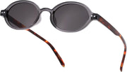 Grey Frame Tortoise Legs + Grey Lens / 48 Millimeters | B0GV5YC2BQ | FEISEDY Retro Oval Sunglasses for Women Small 90s Y2K UV Protection B1584
