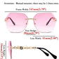 商品图片 37 | B083VRLS2Q | FEISEDY Classic Rimless Sunglasses Women Metal Frame Diamond Cutting Lens Sun Glasses B2567
