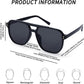 商品图片 129 | B09J8999GR | FEISEDY Retro Square Aviator Sunglasses Women Men 70s Vintage Trendy Plastic Frame Sun Glasses B2835