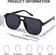 ÉÌƷͼƬ 123 | B0B3XKHTR1 | FEISEDY Retro Square Aviator Sunglasses Women Men 70s Vintage Trendy Plastic Frame Sun Glasses B2835