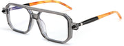 FEISEDY Vintage Square Blue Light Blocking Reading Glasses Women Men B0090