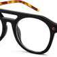 002 - Black Leopard / 50 Millimeters | B0CJMCCY94 | FEISEDY 70s Aviator Blue Light Blocking Glasses Square Pilot Frame Anti Glare Computer Glasses Women Men B0052