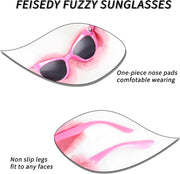 ÉÌƷͼƬ 122 | B09PN9V5N6 | FEISEDY Sunglasses Women Plush Fuzzy Soft Velvet Party Masquerade B2877