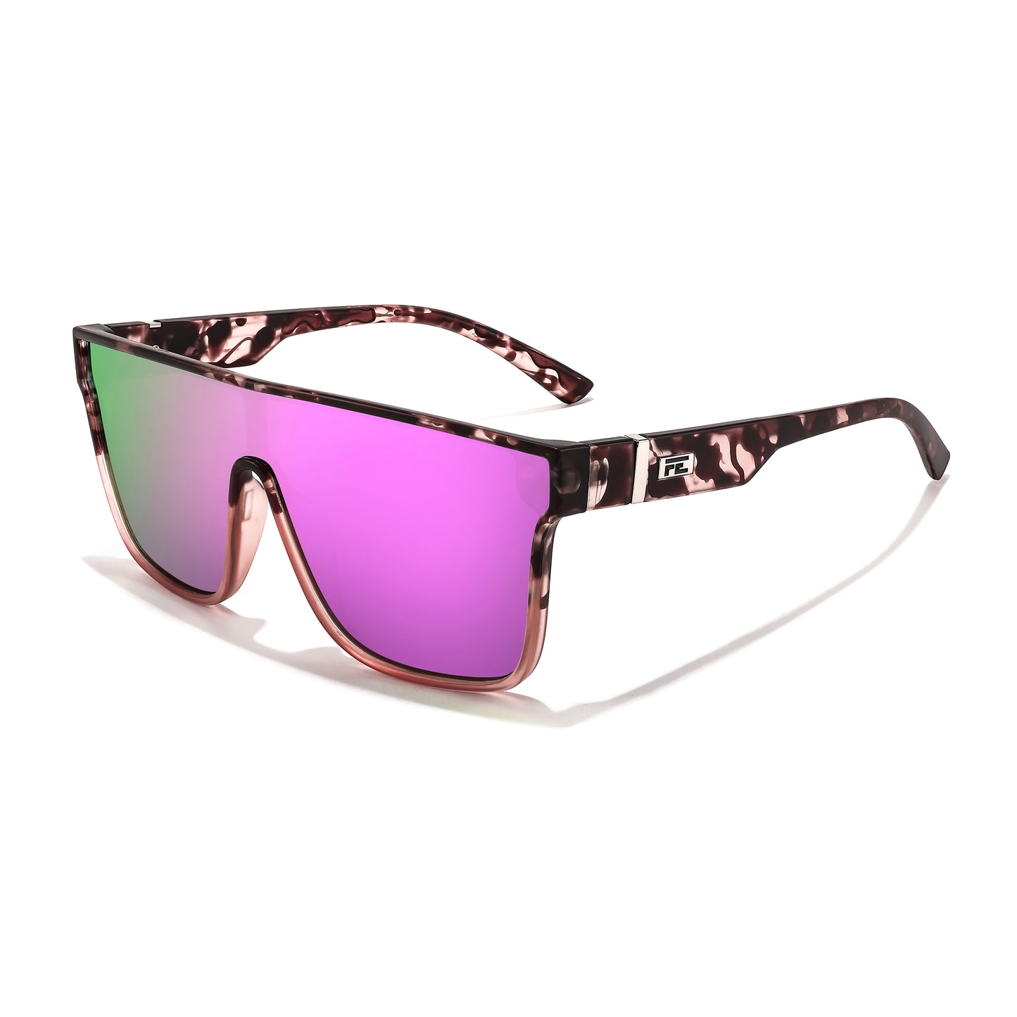 FEISEDY Fashion Flat Top Sunglasses Oversized Square Shades Women Men UV400 B2996