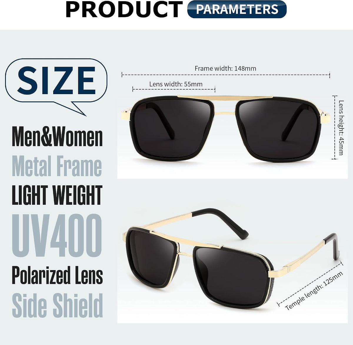 ÉÌƷͼƬ 7 | B0FDKZNCG9 | FEISEDY Retro Aviator Polarized Sunglasses For Women Men 70s Trendy B0292
