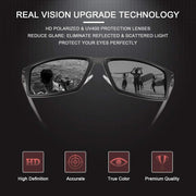 ÉÌƷͼƬ 3 | B08NWWZK7V | FEISEDY Polarized Sunglasses Rectangular Metal Ultra Lightweight Men's Sunglasses B2704