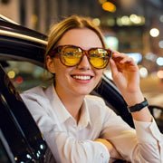 ÉÌƷͼƬ 10 | B0FX4NQCGM | FEISEDY 2Pack Night Driving Glasses Over Glasses with Yellow Lenses Fit Over Polarized Nighttime Sunglasses B0331