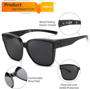 ÉÌƷͼƬ 5 | B0D9N67YQ7 | FEISEDY Folding Polarized Fit Over Glasses Sunglasses for Women Men Lightweight Foldable Sunglasses Over Glasses B0218