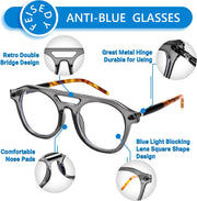 ÉÌƷͼƬ 26 | B0CJMDW1B6 | FEISEDY 70s Aviator Blue Light Blocking Glasses Square Pilot Frame Anti Glare Computer Glasses Women Men B0052