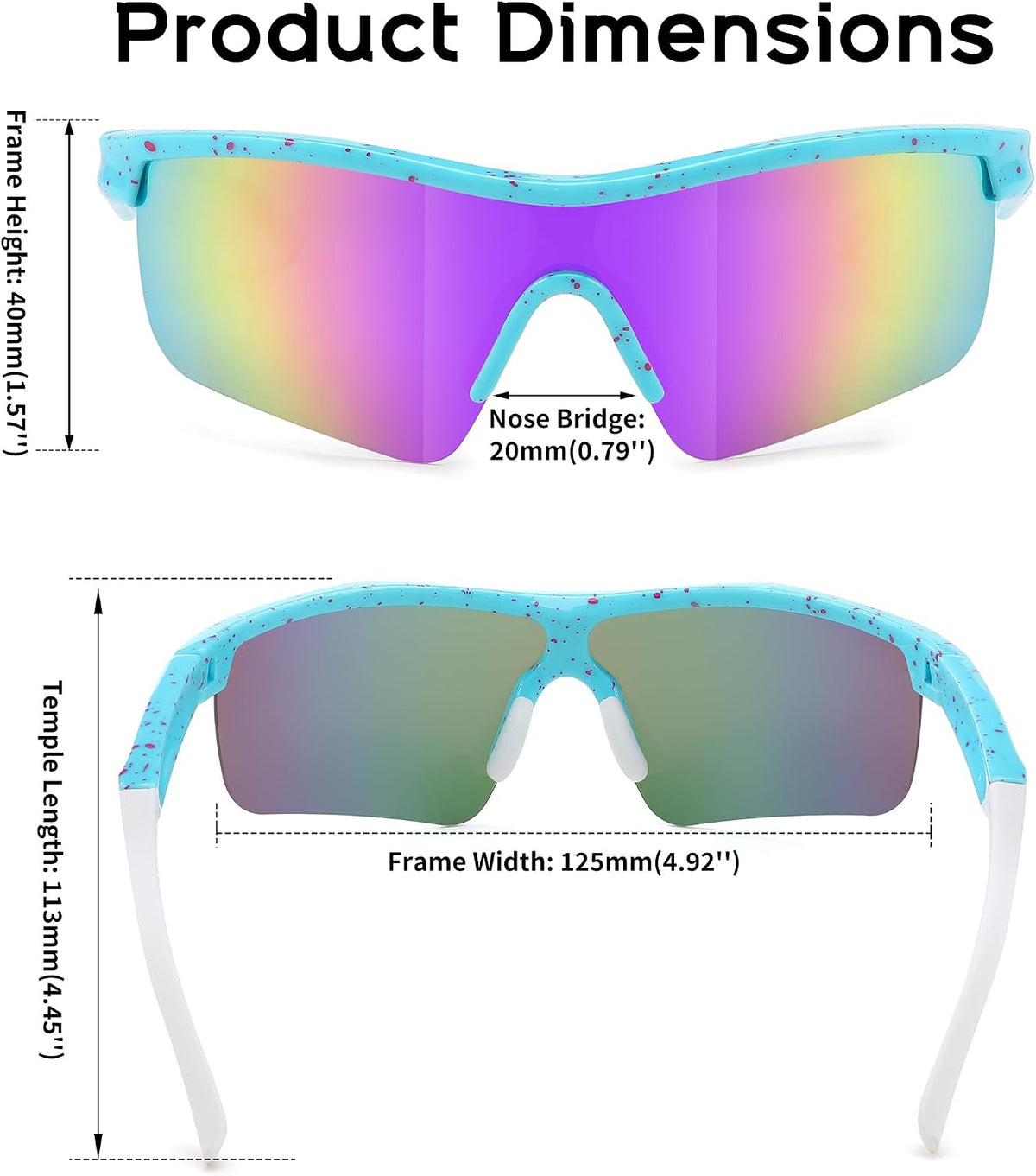 ÉÌƷͼƬ 104 | B07JZ18KMZ | FEISEDY Kids Polarized Sports Sunglasses, TR90 UV400 Baseball Cycling