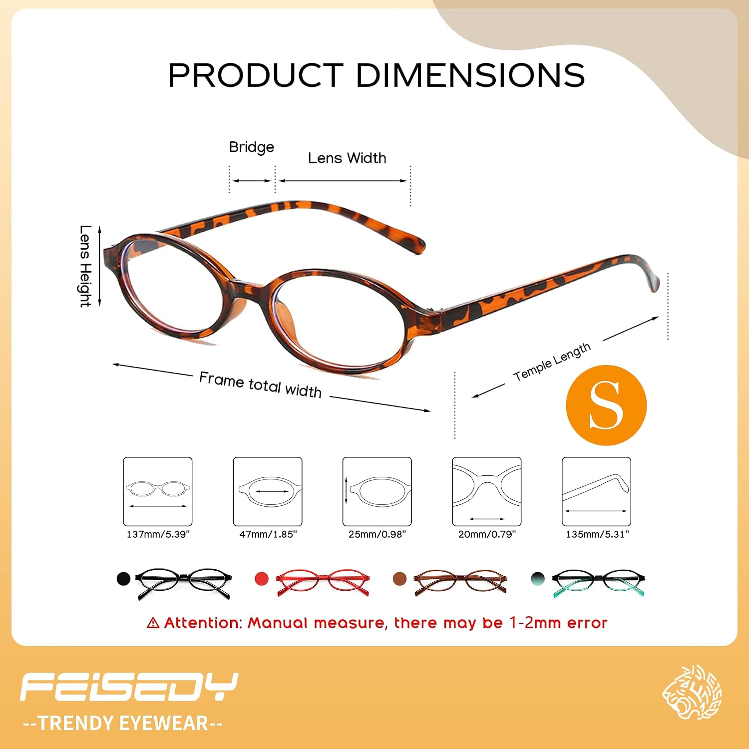 商品图片 25 | B0DKNKBFBX | FEISEDY Y2K Retro Oval Nerd Blue Light Glasses for Women B0258