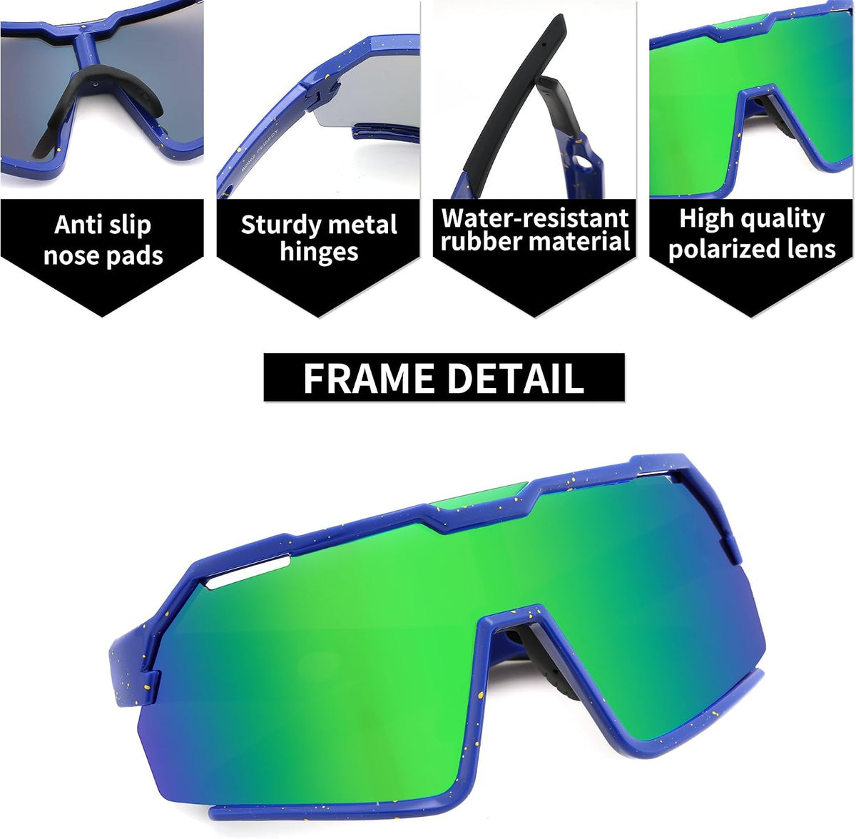 ÉÌƷͼƬ 12 | B0F32C9J2Q | FEISEDY Polarized Kids Sunglasses Youth Sports Cycling Shades,UV400 Protection For Teens Baseball Tennis Sunglasses B0092