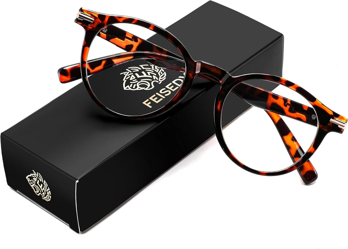 ÉÌƷͼƬ 30 | B0HC6D93TL | FEISEDY Stylish Round Blue Light Blocking Glasses for Women Men B0469