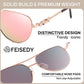 商品图片 11 | B0H4QPVJY6 | FEISEDY Retro Aviator Sunglasses for Women Men UV400 Shades B0409