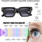 商品图片 6 | B0CHMMTXNK | FEISEDY Retro Rectangle Sunglasses Trendy Chunky Square Sun Glasses for Women Men UV400 Protection B0073