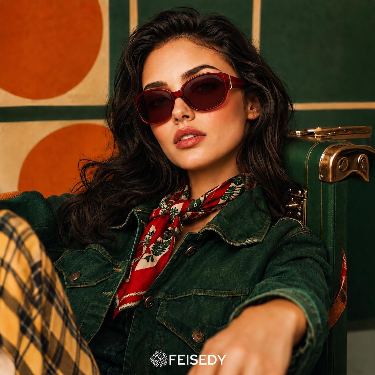 商品图片 9 | B0H4R52F3D | FEISEDY Women's Polarized Sunglasses Wrap Around Vintage Fashion Sunnies UV400 Protection B0394