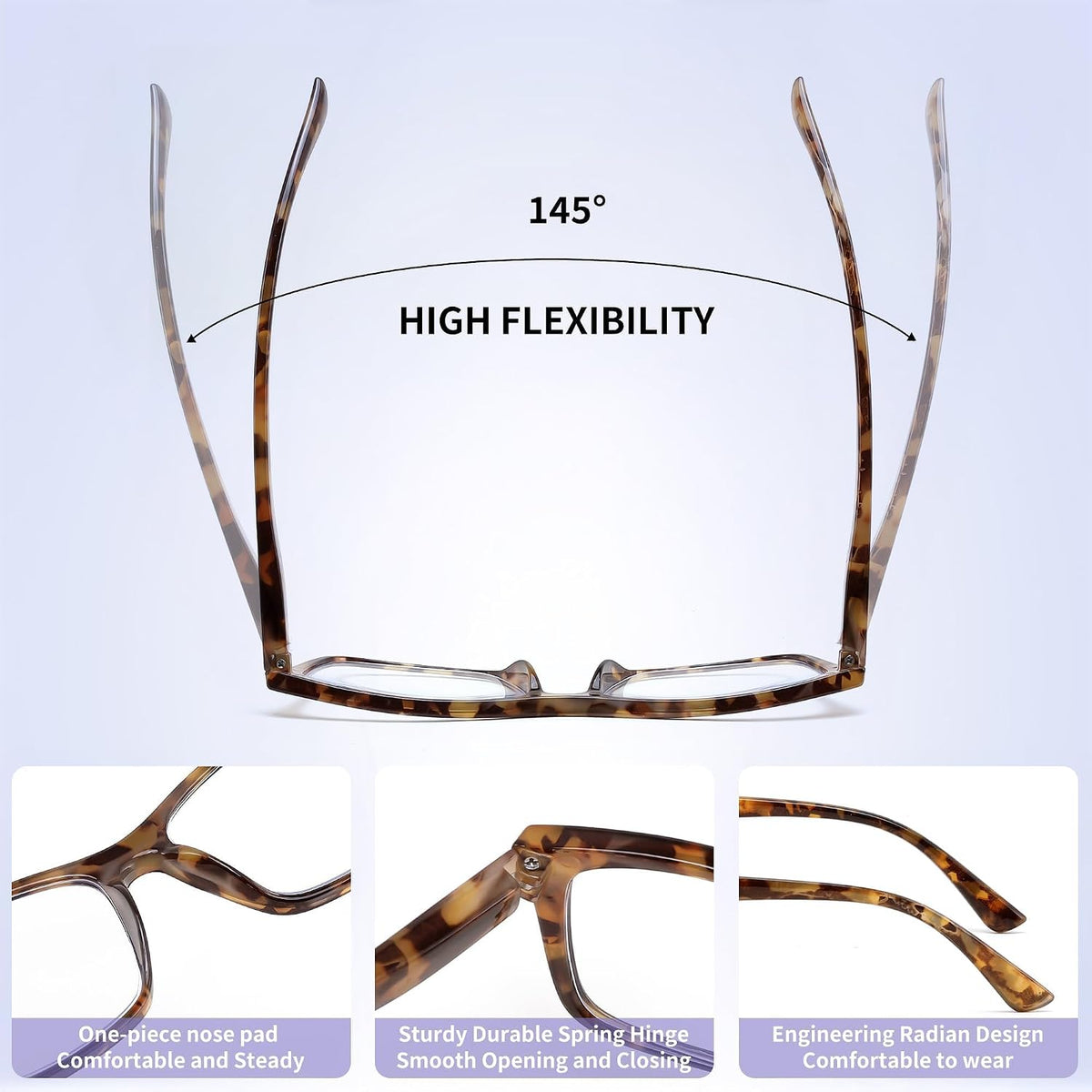 ÉÌƷͼƬ 5 | B0FZTKZ12C | FEISEDY 3 Pack Blue Light Reading Glasses Women Men Rectangular B0368