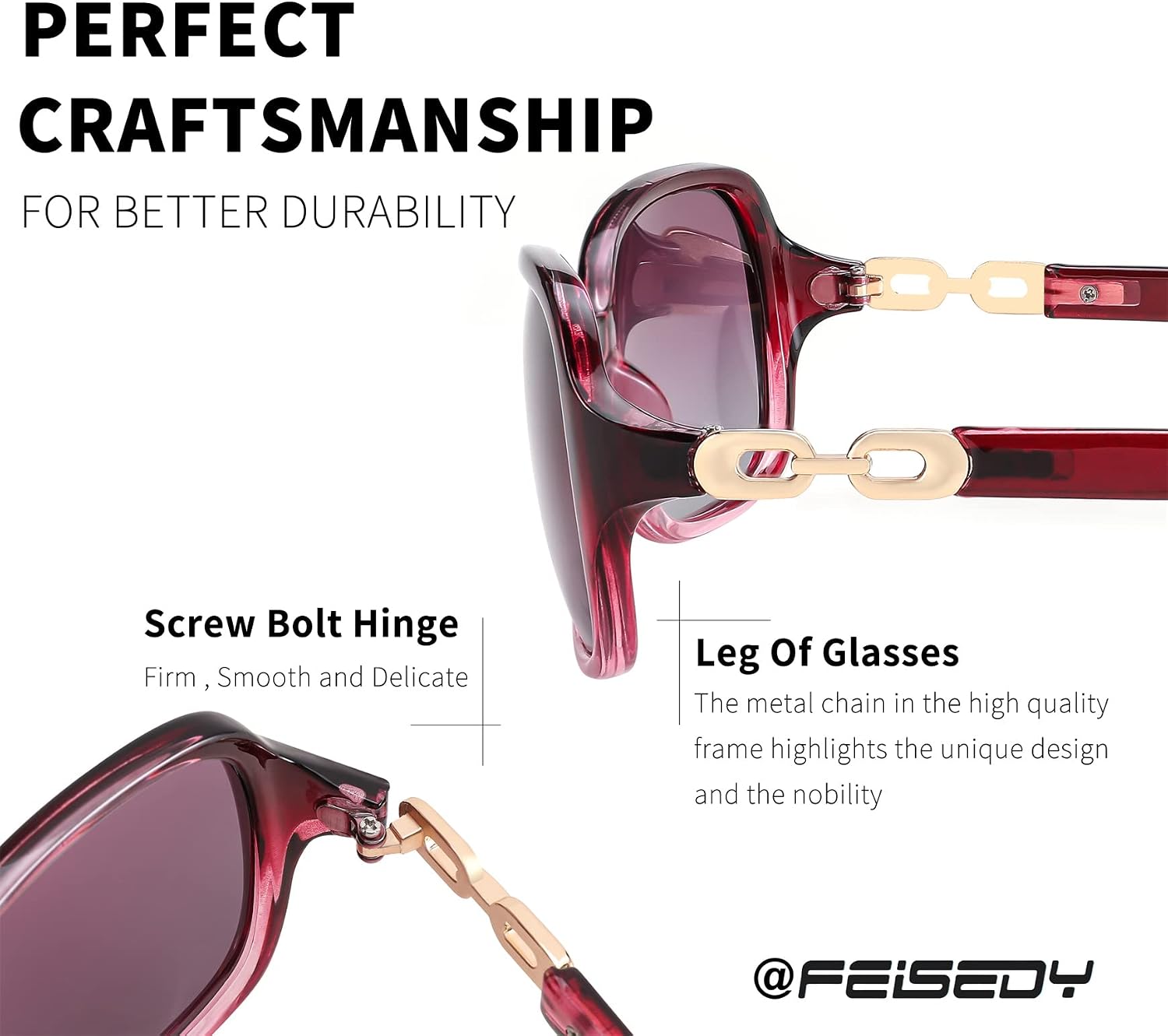 商品图片 38 | B08LPZDDKZ | FEISEDY Womens Polarized Sunglasses Square Wraparound Shades UV400 Mirrored Trendy Sun Glasses for Women B2526
