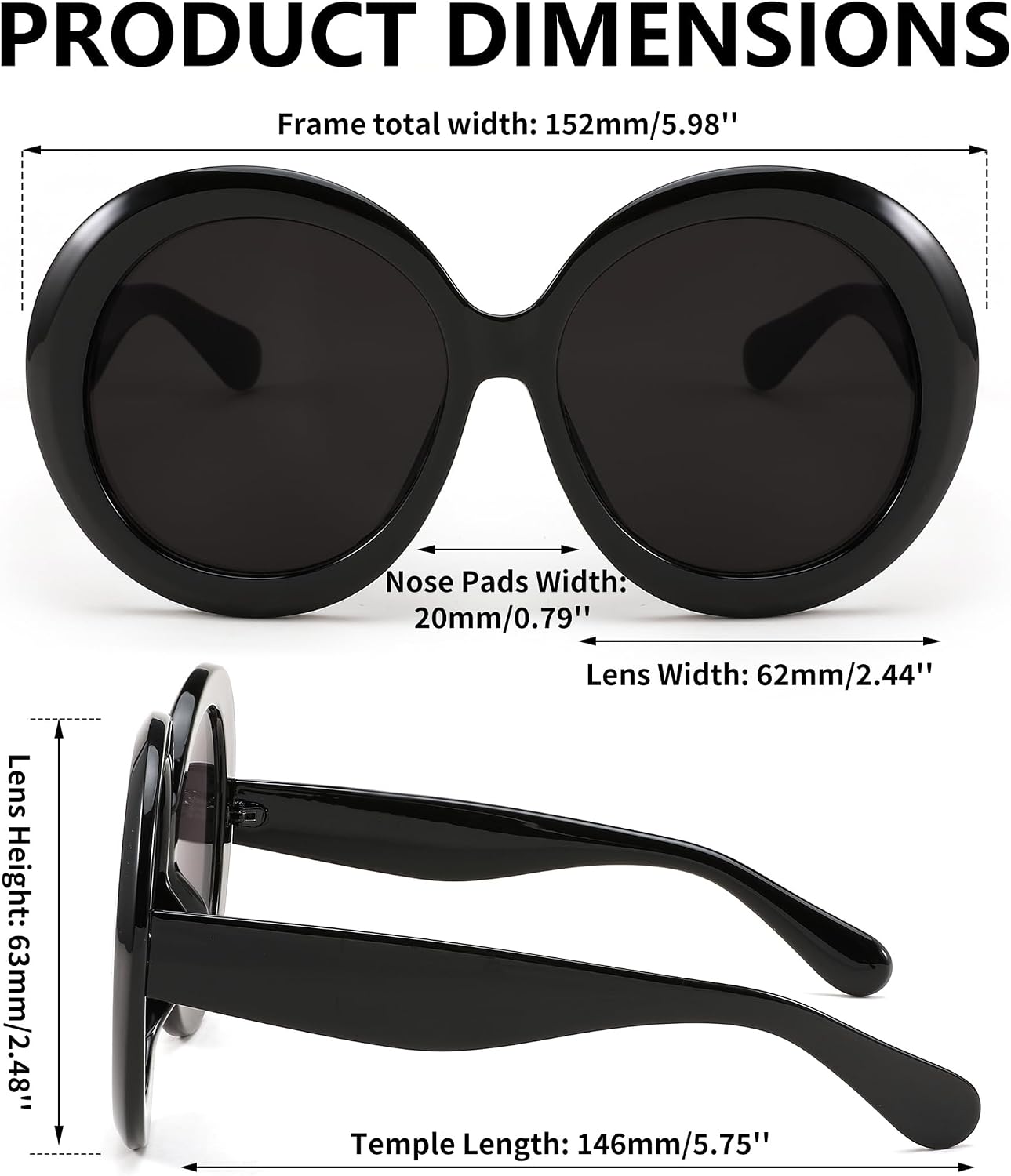 商品图片 5 | B0C7ZVD4MD | FEISEDY Oval Oversized Trendy Sunglasses Women Men Stylish Retro Big Frame Vacation Sun Glasees UV400 Protection B0017