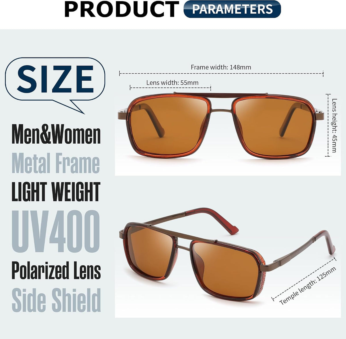 ÉÌƷͼƬ 21 | B0FDKZNCG9 | FEISEDY Retro Aviator Polarized Sunglasses For Women Men 70s Trendy B0292
