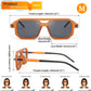 商品图片 159 | B09YTJ4FQZ | FEISEDY Vintage Square 70s Flat Aviator Sunglasses Women Men Classic Retro Stylish Frame UV400 Sunglasses B2622