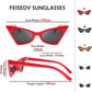 商品图片 103 | B079KYQYT3 | FEISEDY Small Cat Eye Sunglasses Vintage Square Shade Women Eyewear B2291