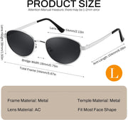 ÉÌƷͼƬ 19 | B0GVDQNHD2 | FEISEDY Oval Metal Sunglasses for Women and Men, Classic UV400 Protection Shades Retro Trendy Driving Fishing Eyewear B0430