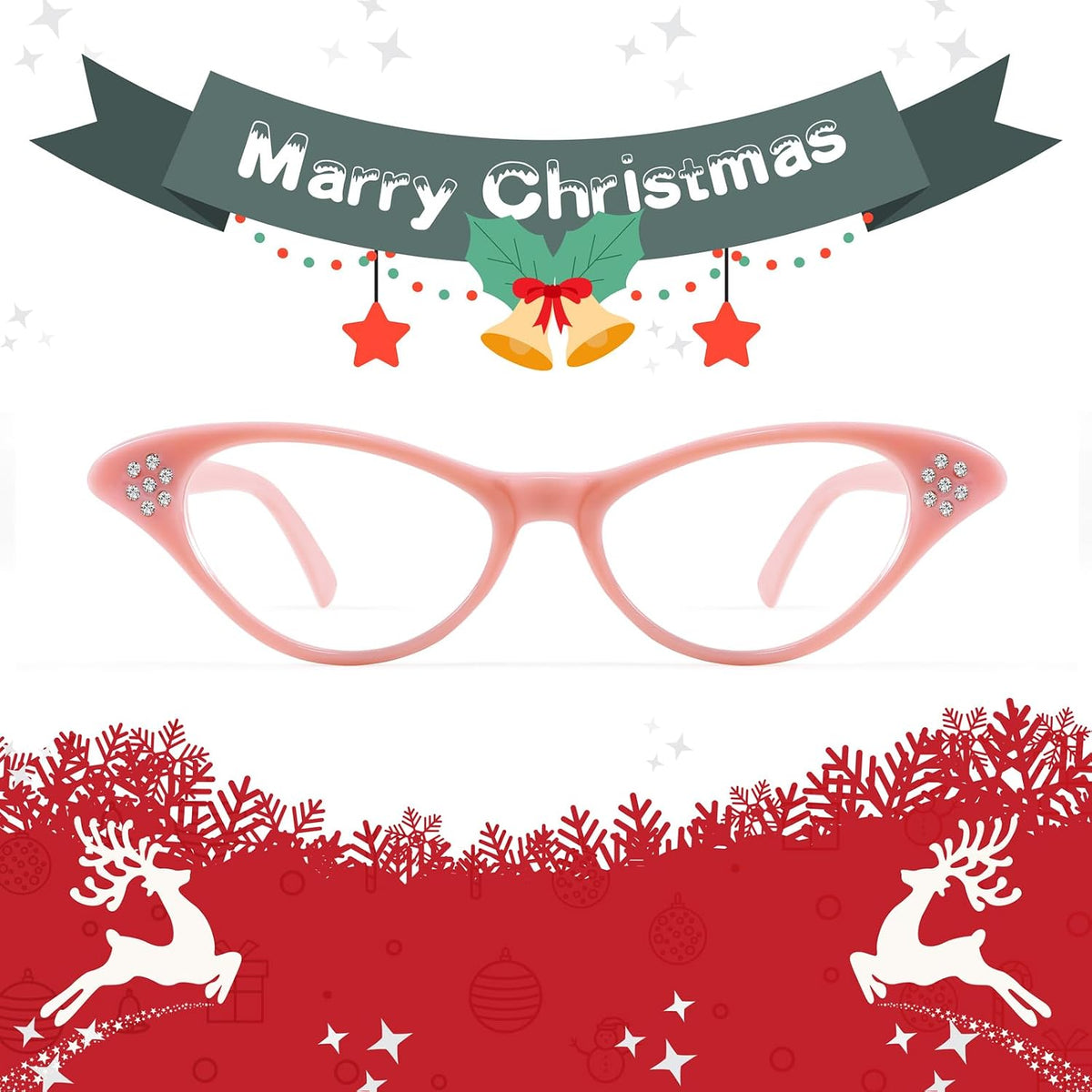 商品图片 16 | B09M8NJ7DM | FEISEDY Rhinestone Cat Eye Sunglasses for Women 50s 60s Party Style B2848