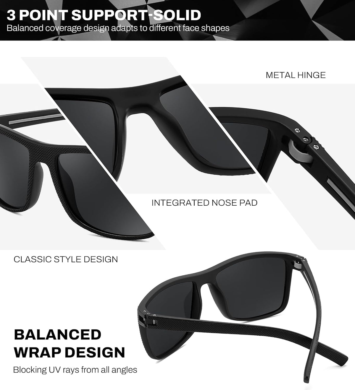 ÉÌƷͼƬ 4 | B0F8J2TQSK | FEISEDY Polarized Sunglasses for Men and Women Lightweight Frame Sun Glasses with UV400 Protection for Driving Fishing B0301