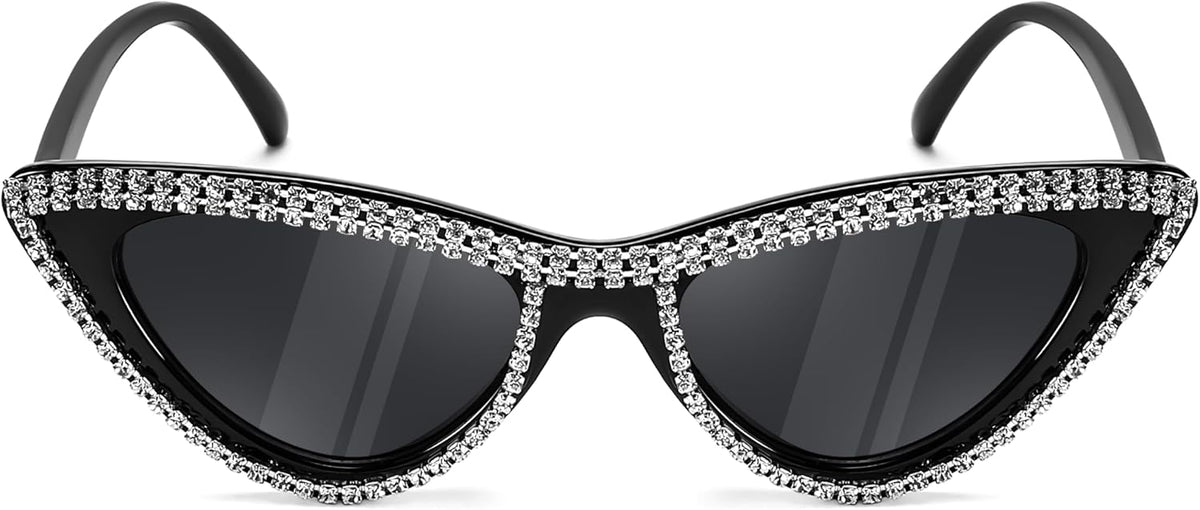 ÉÌƷͼƬ 46 | B0BZ7YMM4F | FEISEDY Oversized Women Cat Eye Rhinestone Sunglasses Costume Party B2360