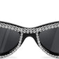 商品图片 46 | B0BZ7YMM4F | FEISEDY Oversized Women Cat Eye Rhinestone Sunglasses Costume Party B2360