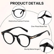 ÉÌƷͼƬ 5 | B0HC6D93TL | FEISEDY Stylish Round Blue Light Blocking Glasses for Women Men B0469