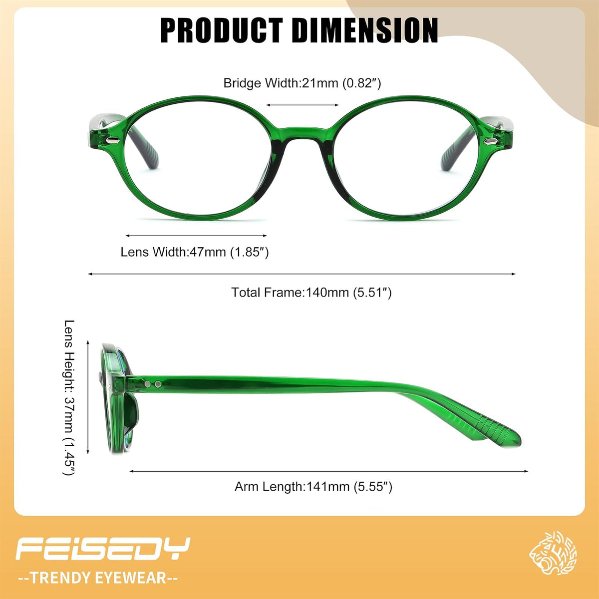 ÉÌƷͼƬ 46 | B0DJ4YNFXZ | FEISEDY Vintage Oval Blue Light Glasses for Women Men Stylish Lightweight 90s Eyeglasses Fake Nerd Y2k Eyewear Frame B0242