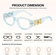 ÉÌƷͼƬ 21 | B0G34Q5S98 | FEISEDY Retro Trendy Narrow Blue Light Glasses for Women Men B0316