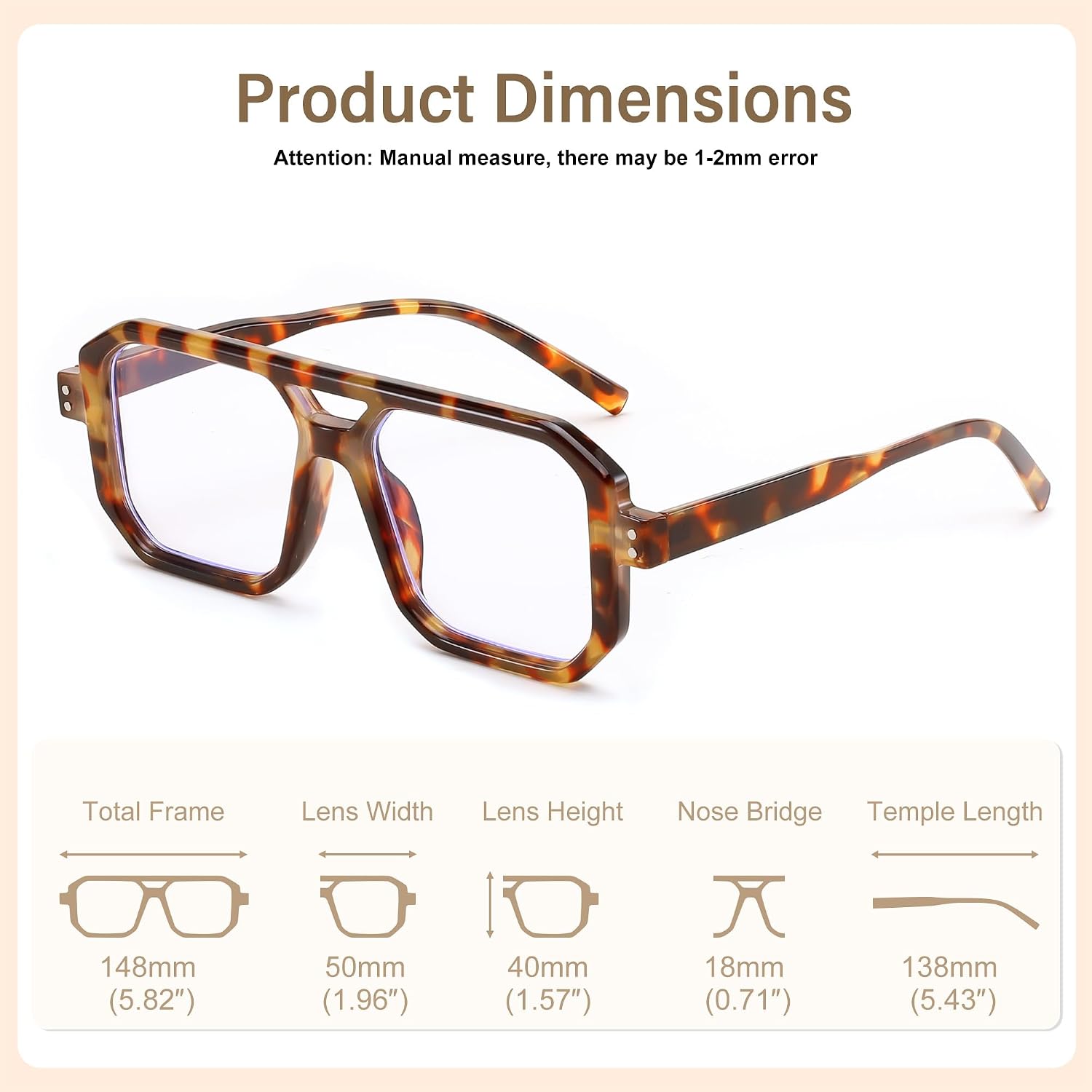 商品图片 12 | B0D3P82MGV | FEISEDY Blue Light Blocking Glasses, Aviator Frame Computer Reading/Gaming/TV/Phones Glasses for Women Men B0165