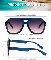 ÉÌƷͼƬ 38 | B09KV1MSHN | FEISEDY Aviator Sunglasses For Women Men Square Chunky Trendy Eyewear B2846