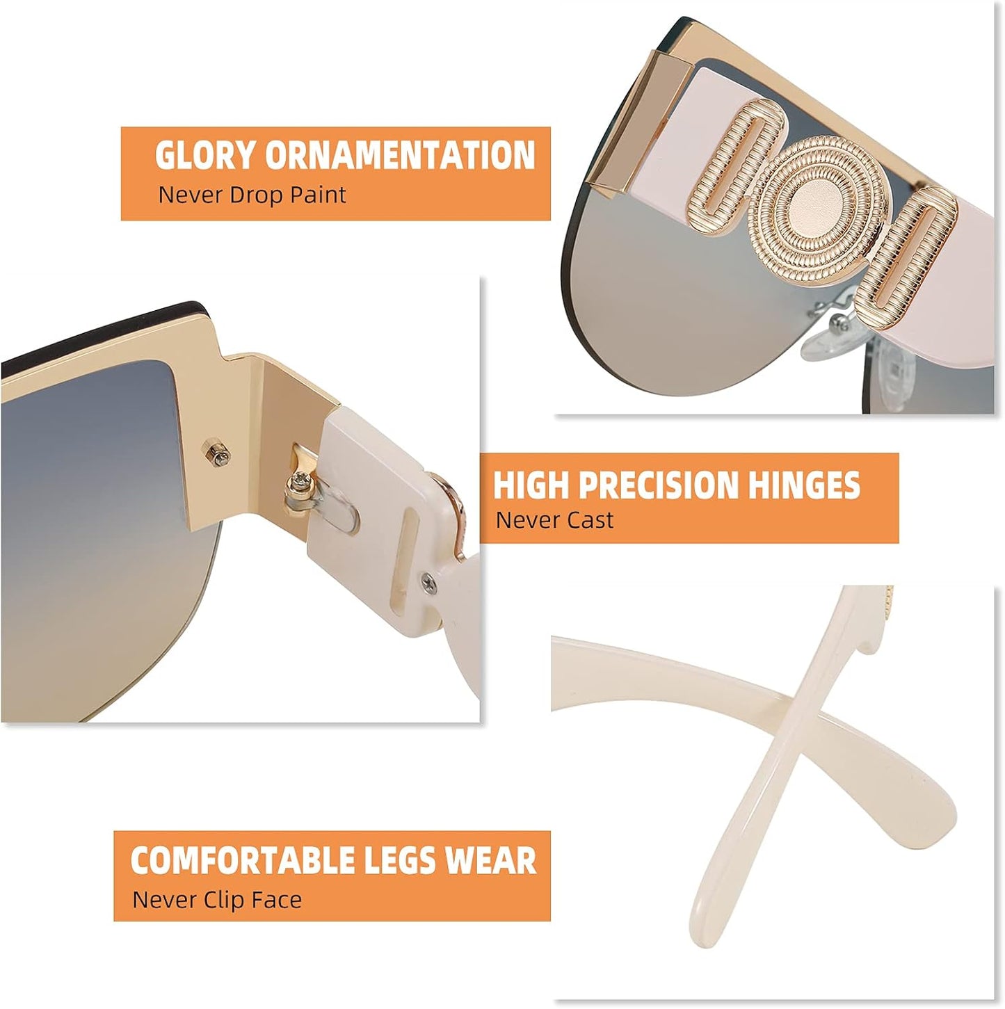 商品图片 16 | B095WNLFX1 | FEISEDY Fashion Oversized Sunglasses Women Trendy Designer One Piece Stylish UV400 Protection B2748