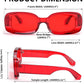商品图片 34 | B0B12FXZW5 | FEISEDY Rectangle Sunglasses for Women Men Retro Y2k 90s Thick Frame Chunky Square Sunglasses UV400 Protection B2307