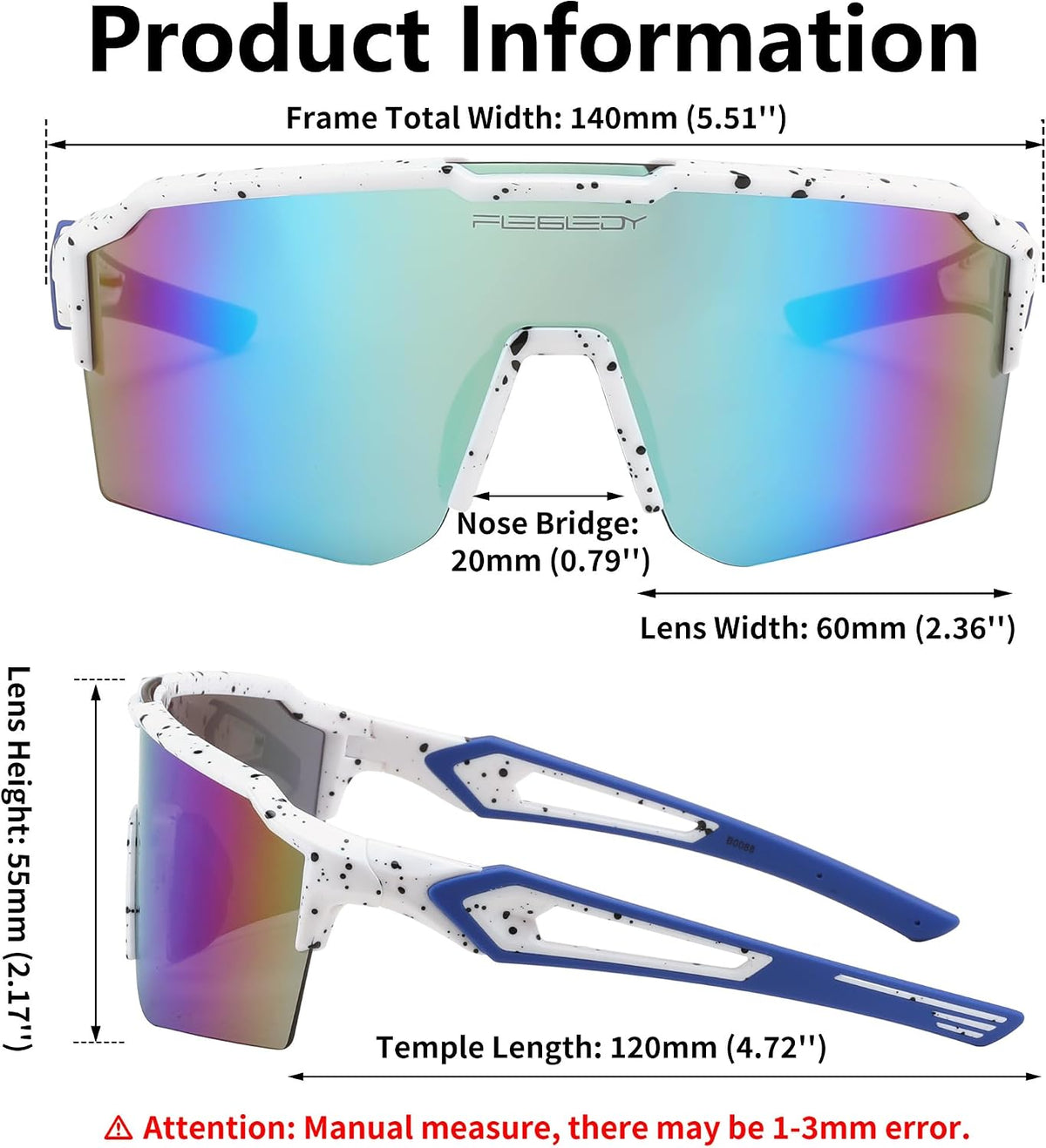 ÉÌƷͼƬ 32 | B0CVWYCSZS | FEISEDY Sports Sunglasses for Men Women Baseball Cycling Running Driving Glasses UV400 B0088