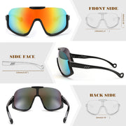 ÉÌƷͼƬ 10 | B0CQT2FXLN | FEISEDY Sunglasses Men Women Oversized Fashion Sports Baseball Fishing Skiing Running Golf Adults Teens Half Frame B0012