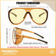 ÉÌƷͼƬ 5 | B0FCFQMV1Z | FEISEDY Yellow Lens Gaming Glasses Blue Light Glasses for Woman Men Computer Gamer Eyeglasses Anti Eyestrain Glare G0095
