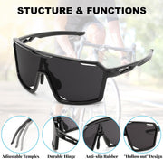ÉÌƷͼƬ 3 | B0D2XDTT5X | FEISEDY Sports Cycling Sunglasses for Men Women, UV400 Protection Baseball Running Fishing Biking B0168