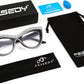 商品图片 21 | B0BLH5NHK8 | FEISEDY Diamond Blue Light Blocking Glasses Cat Eye Rhinestone Women Oversized Anti Eyestrain Computer Glasses Frame B2358