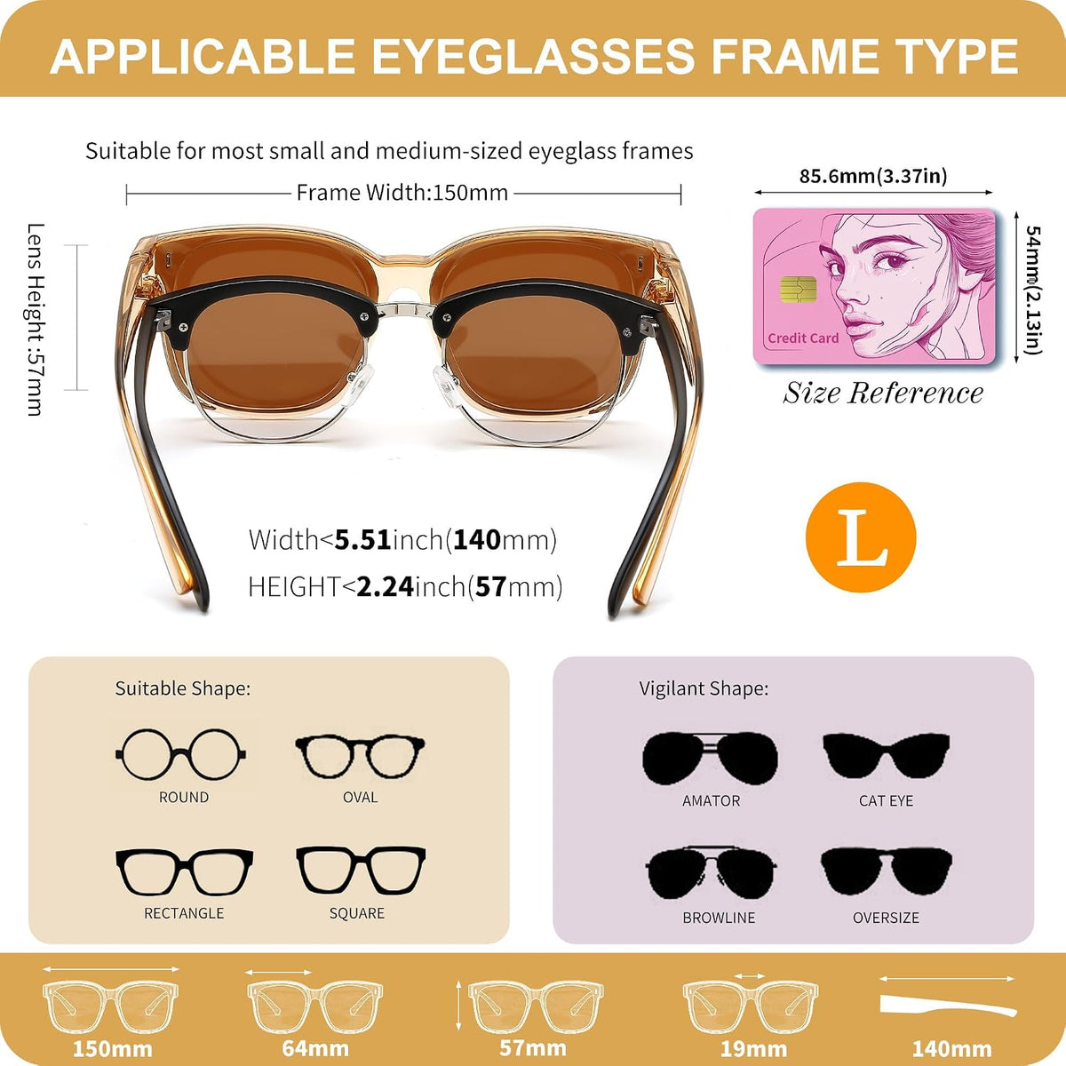 ÉÌƷͼƬ 3 | B0DS5D4WB4 | FEISEDY Sunglasses That Fit Over Glasses for Women Men UV400 B0269