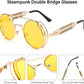 商品图片 33 | B0BD4MSMZQ | FEISEDY Aviator Sunglasses for Men Women Steampunk Round Metal Frame B2351