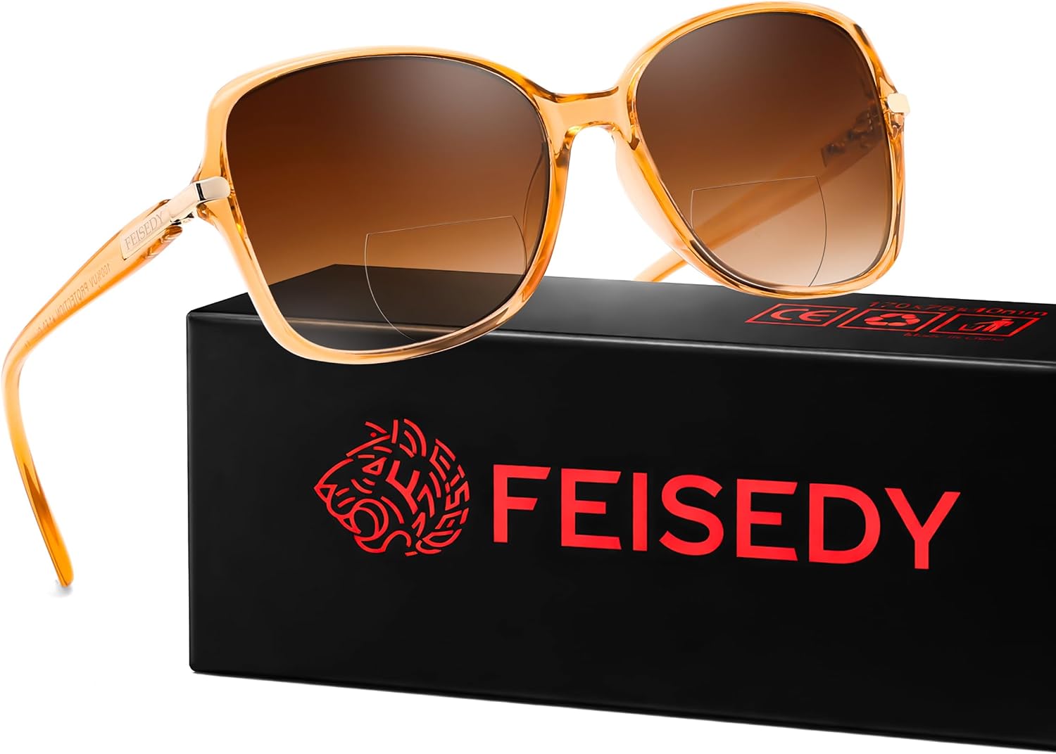 商品图片 24 | B0GT132JWH | FEISEDY Women Bifocal Sunglasses Reader UV400 Protection B0351 | Butterfly Sun Reader, Fashion Outdoor Reading Glasses